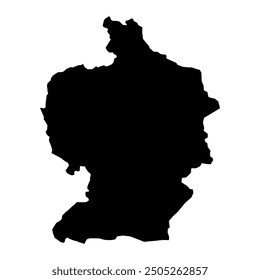 Mianwali district map, administrative division of Pakistan. Vector illustration.