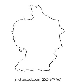 Mianwali district map, administrative division of Pakistan. Vector illustration.