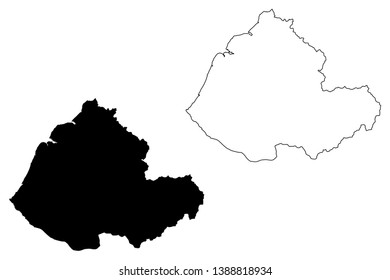 Miaoli County (Administrative divisions of Taiwan, Republic of China, ROC, Counties) map vector illustration, scribble sketch Miaoli map