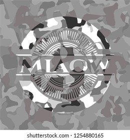 Miaow on grey camo pattern