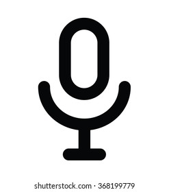 Mic Bold Line Vector Icon