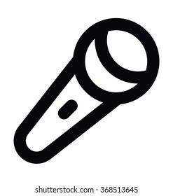 Mic Bold Line Vector Icon