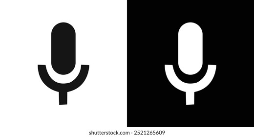 Icono de Botón de micrófono Ilustración de línea plana