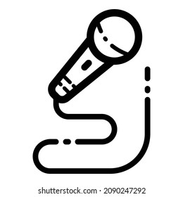 Mic Flat Icon einzeln auf weißem Hintergrund