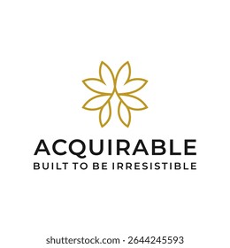 Vector de concepto de diseño de logotipo de micrófono y flor. Vector de Premium