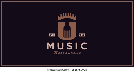 mic and fork logo design inspiration	