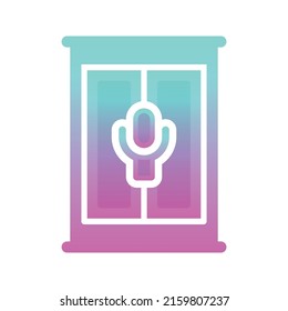 mic furniture logo gradient design template icon