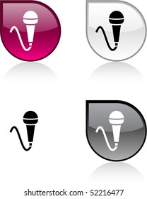 Mic glossy drop vibrant buttons.