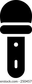 Vector de ilustración de icono de glifo de micrófono