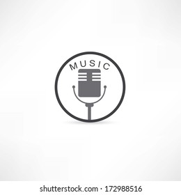 Mic grunge icon