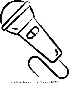 Mic hand drawn vector illustration