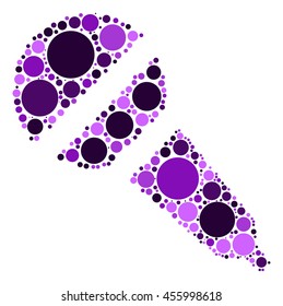 mic hand shape vector design by color point