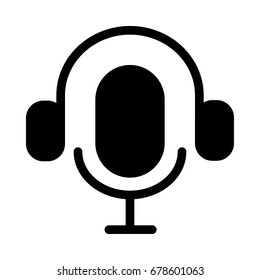 Icono de auricular de micrófono