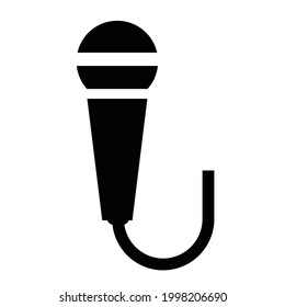 Ilustración vectorial de iconos de micrófono y auriculares