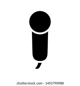 Mic icon design template logo , micophone cummunication emblem isolated illustration , outline solid background white