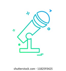 Mic icon design vector