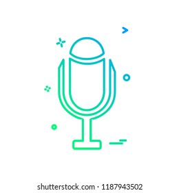 Mic icon design vector