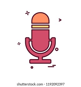 Mic icon design vector