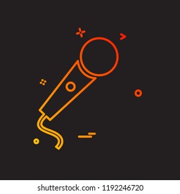 Mic icon design vector