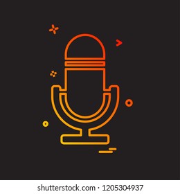 Mic icon design vector
