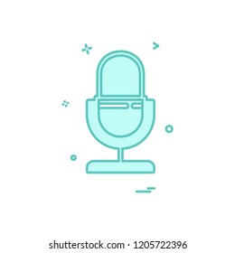 Mic icon design vector