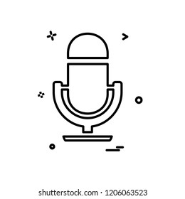 Mic icon design vector