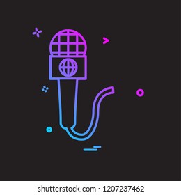 Mic icon design vector