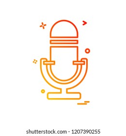 Mic icon design vector