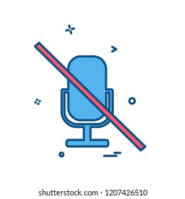 Mic icon design vector