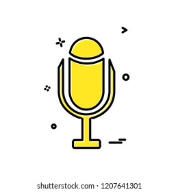 Mic icon design vector