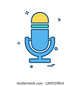 Mic icon design vector