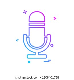 Mic icon design vector