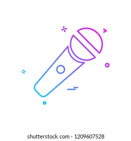 Mic icon design vector