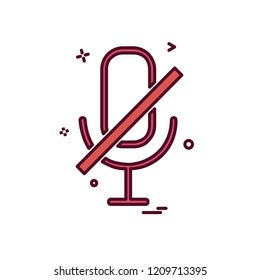 Mic icon design vector