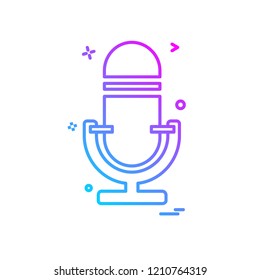 Mic icon design vector