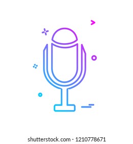 Mic icon design vector
