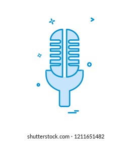 Mic icon design vector