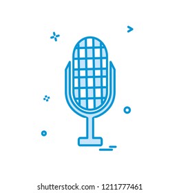 Mic icon design vector
