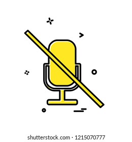 Mic icon design vector