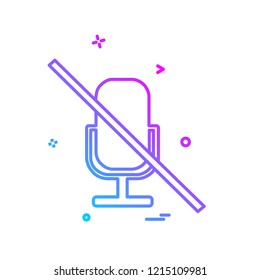 Mic icon design vector