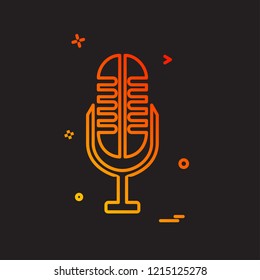 Mic icon design vector