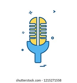 Mic icon design vector