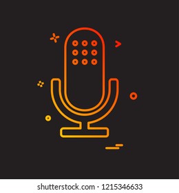 Mic icon design vector