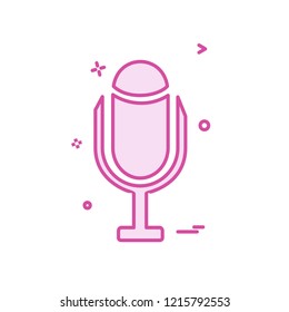 Mic icon design vector