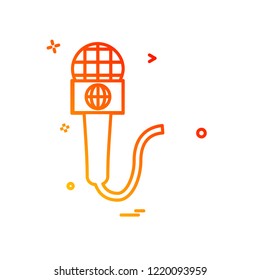 Mic icon design vector
