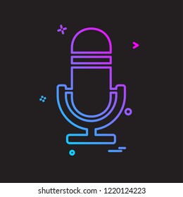 Mic icon design vector