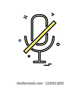 Mic icon design vector