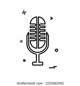 Mic icon design vector