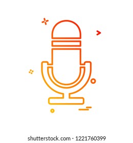 Mic icon design vector