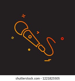Mic icon design vector